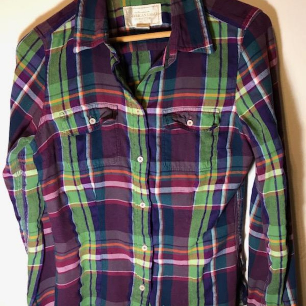 Colorful plaid flannel